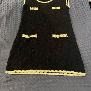 Elegant Black‎ and Cream Dress Size small